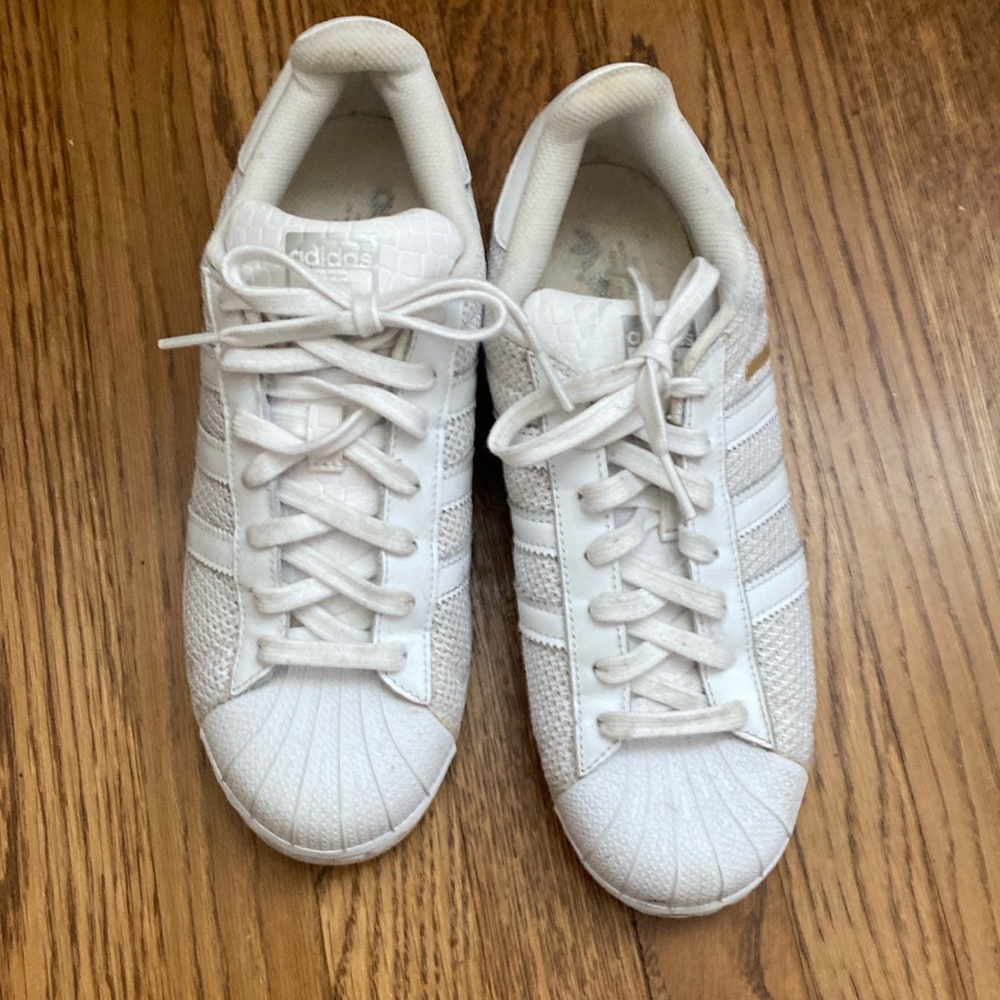 Adidas Superstar White Shoes Male Size 7.5